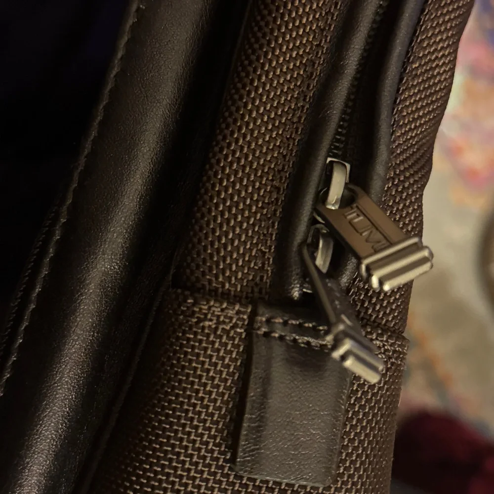 Tumi Brown Nylon and Leather Laptop Bag